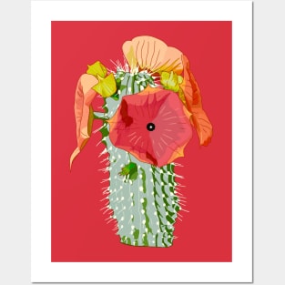 flower cactus Posters and Art